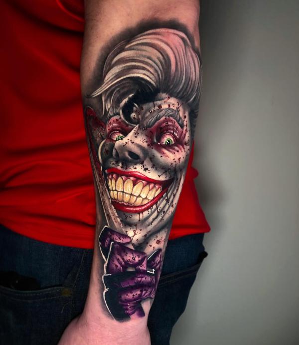 Joker Tattoos for Men | Joker tattoo, Movie tattoos, Tattoos for guys
