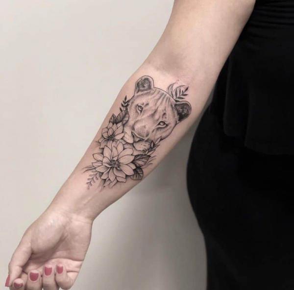 Copy of lioness tattoo - Ace Tattooz