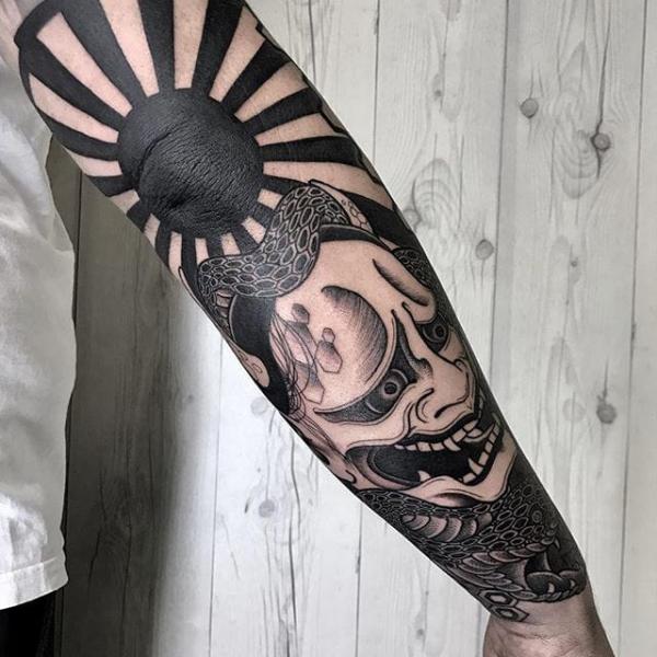Rising Sun Tattoos Ideas For Men Shoulder