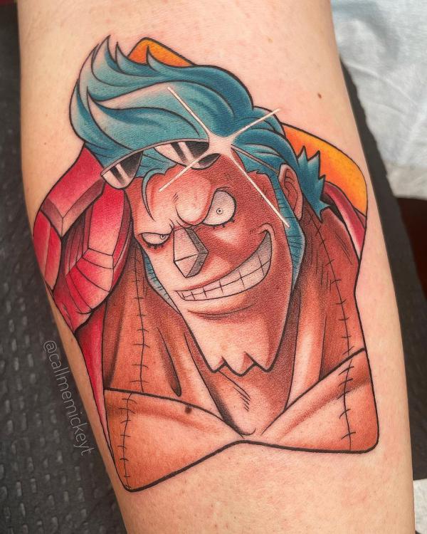 Franky one piece tattoo arm