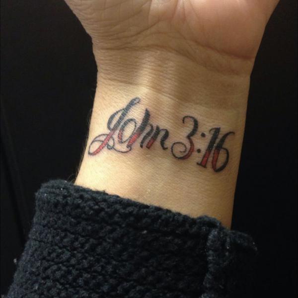 John 3 16 tattoo wrist