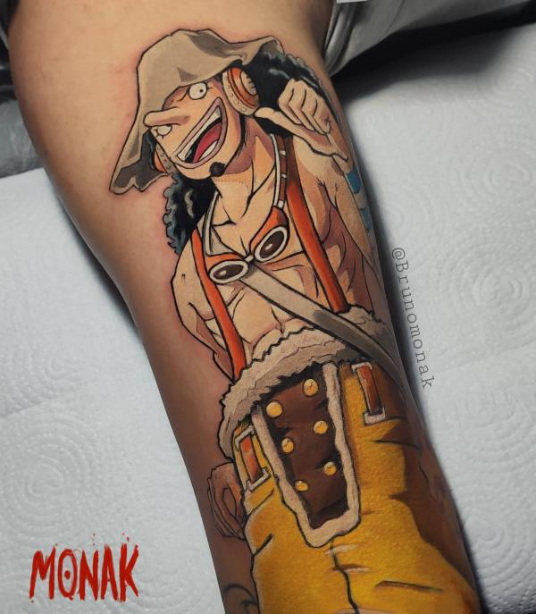 Leg Usopp tattoo