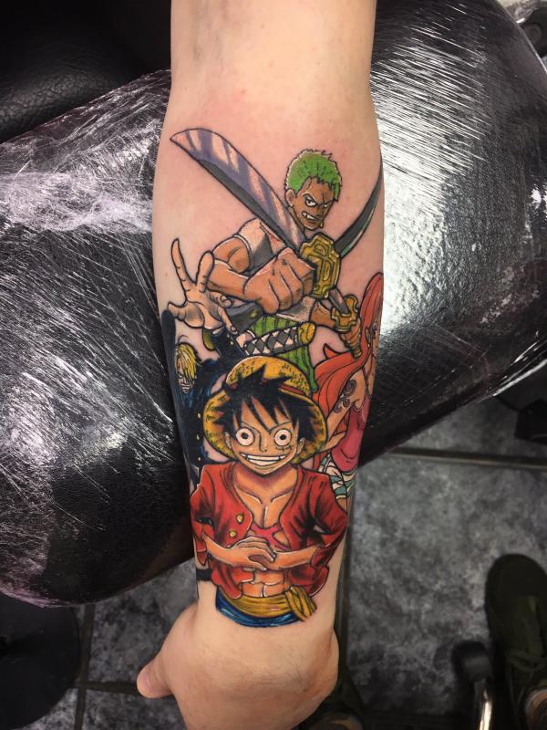 Anime Luffy Zoro Chopper Temporary Tattoos Waterproof Fake Tattoo Sticker  Cartoon Body Arm Neck Wrist for Woman Men