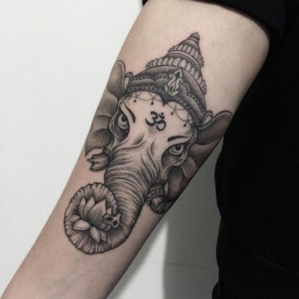 Ganesha tattoo on forearm, Book an appointment now to get flat 50% off On  your Tattoo For appointment call us at 8277199412 #tattoo #... | Instagram