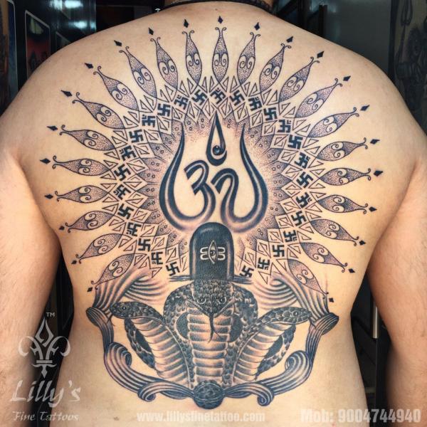 Lines N Shades Tattoo Studio - MahaShivratri is one of the most joyful  festivals annually in honour of Shiva🙏🏻😇 The client got this tattoo done  in the name of Shiva and his