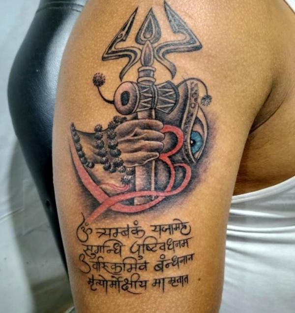 Ultimate Trishul & Mantra Tattoo 🔱 @tattoosbyabhishek - YouTube