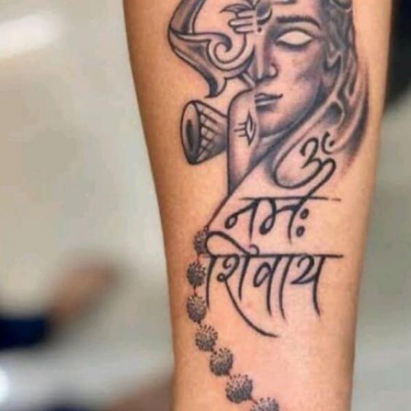 Angel Tattoo Design Studio - Om namah shivay tattoo; call-whatsapp  8826602967 Angel Tattoo Design Studio gurgaon for #omtattoo #omnamahshivay # tattoo #tattoodesigns #hindutattoo #religioustattoos #indiantattoo #indian  #india #art . Tattoo by ...